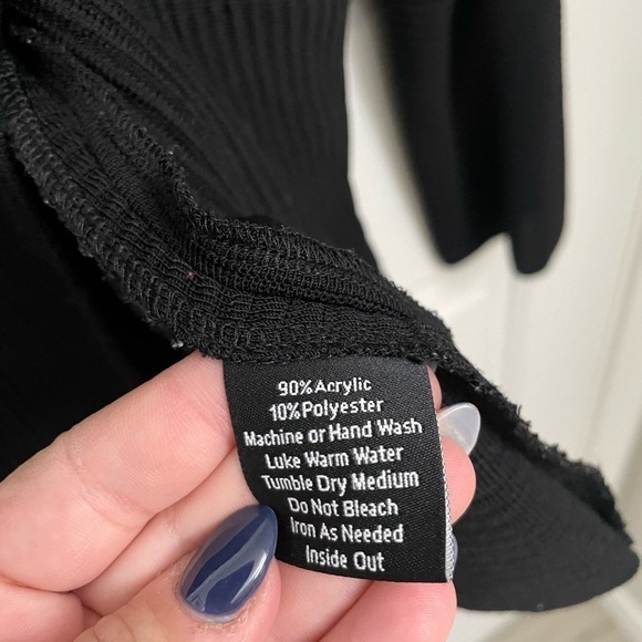 Misook Plus Size Black One Button Blazer Sweater - Picture 5 of 5